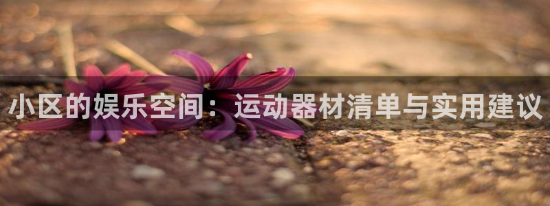 fb体育：小区的娱乐空间：运动器材清单与实用建议